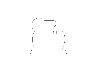 Car air freshener company logo shape customized, dimensions: H: 46.277mm, L: 45.503mm.