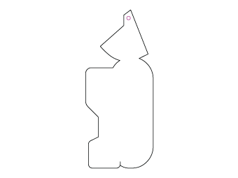 Car air freshener company logo shape customized, dimensions: H: 47.291mm, L: 111.191mm.