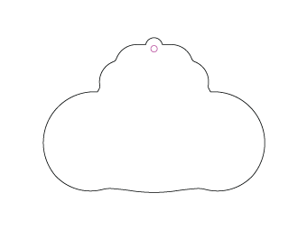 Car air freshener company logo shape customized, dimensions: H: 86.513mm, L: 60.501mm.